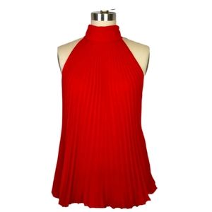 NWT Bailey 44 Nora Pleated Top Size Large in Red